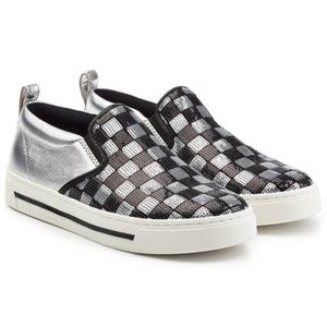 marc Jacobs silver checkered sneakers